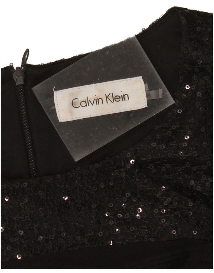 CALVIN KLEIN Robe fourreau sans manches pour femme US 8 Medium Noir