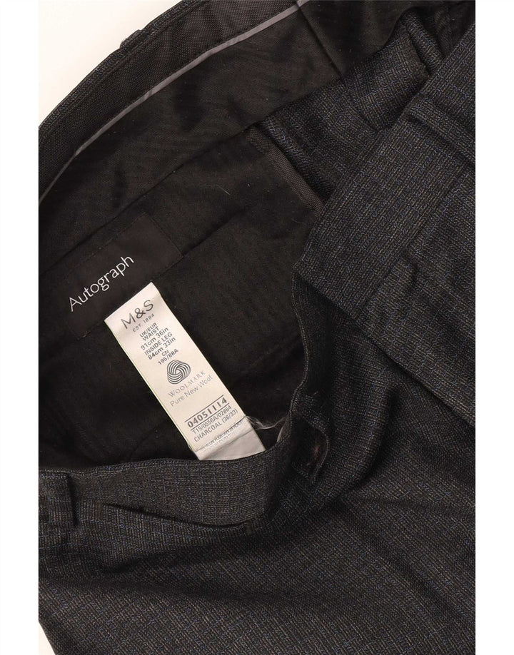 Marks & Spencer Pantalon de costume droit autographe pour homme W36 L33 Gris laine