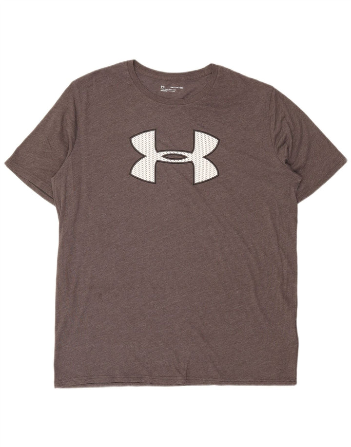 Under Armour T-Shirt Graphique Homme 2XL Gris Coton