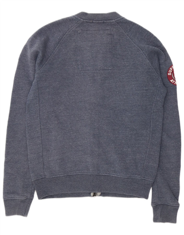 Superdry Veste de survêtement graphique en coton moucheté bleu marine moyen