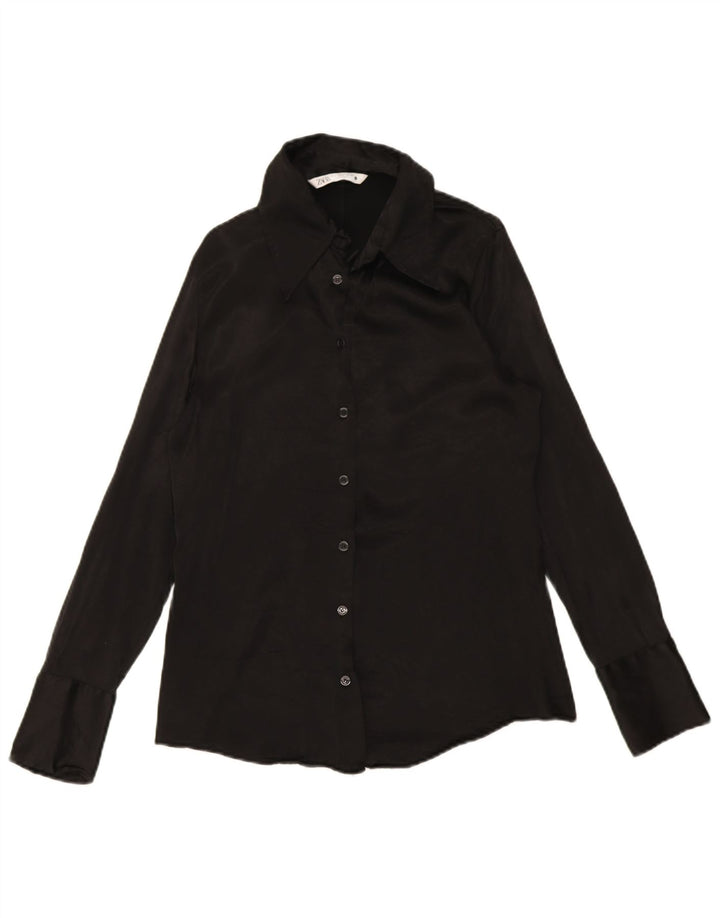 Zara Chemisier Femme UK 14 Large Noir