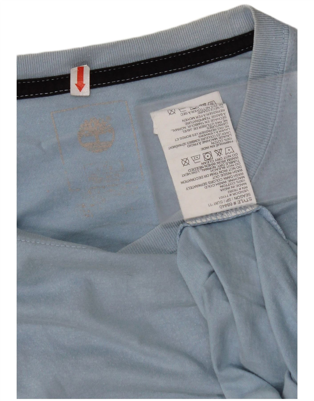 TIMBERLAND T-Shirt Graphique Homme Bleu Moyen Coton
