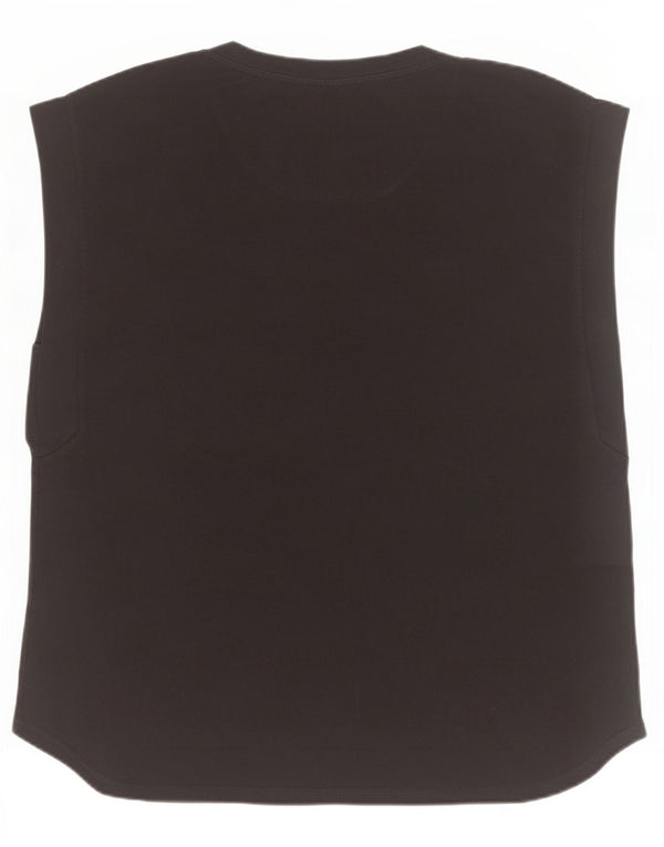 Benetton Débardeur Femme UK 18 XL Noir Coton
