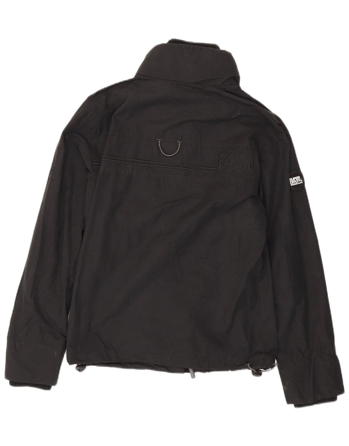 Superdry Veste coupe-vent surdimensionnée Windattacker pour femme UK 10 Small Noir