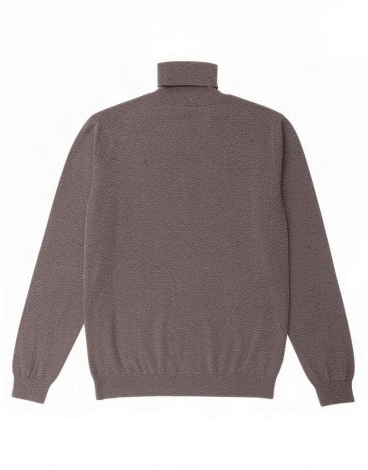 Massimo Dutti Pull col roulé pour homme en coton gris Taille L