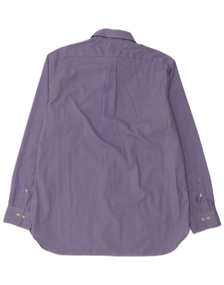 Ralph Lauren Chemise Homme Taille 16 1/2 Grand Coton Vichy Bleu