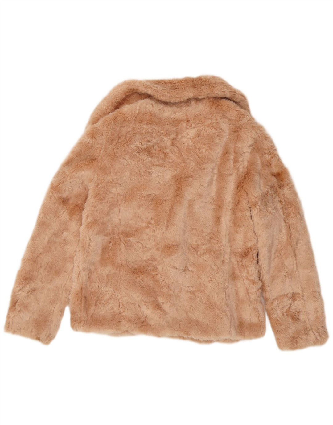 Oasis Veste en fausse fourrure pour femme UK 14 Acrylique rose moyen