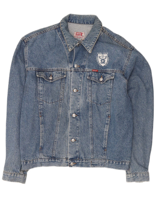 Rifle Veste en jean graphique pour homme UK 44 2XL Bleu rétro