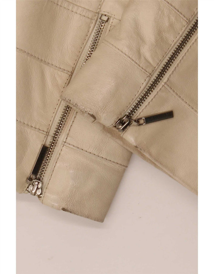 Conbipel Veste En Cuir Femme IT 42 Beige Moyen