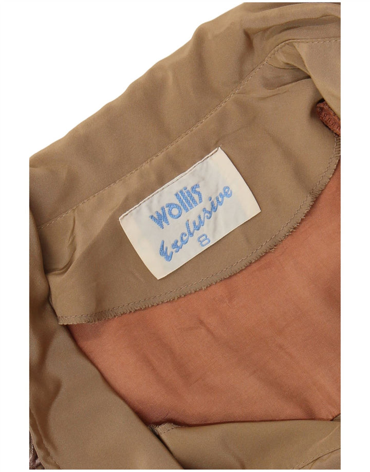 WALLIS Robe longue à manches longues pour femme US 8 Beige moyen