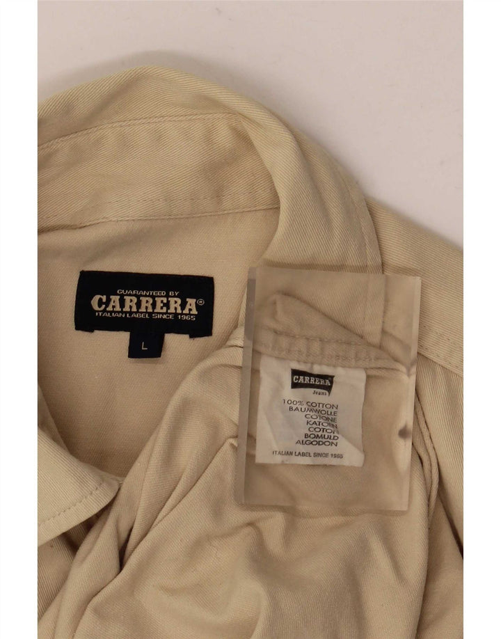 Carrera Chemise Homme Large Beige Coton