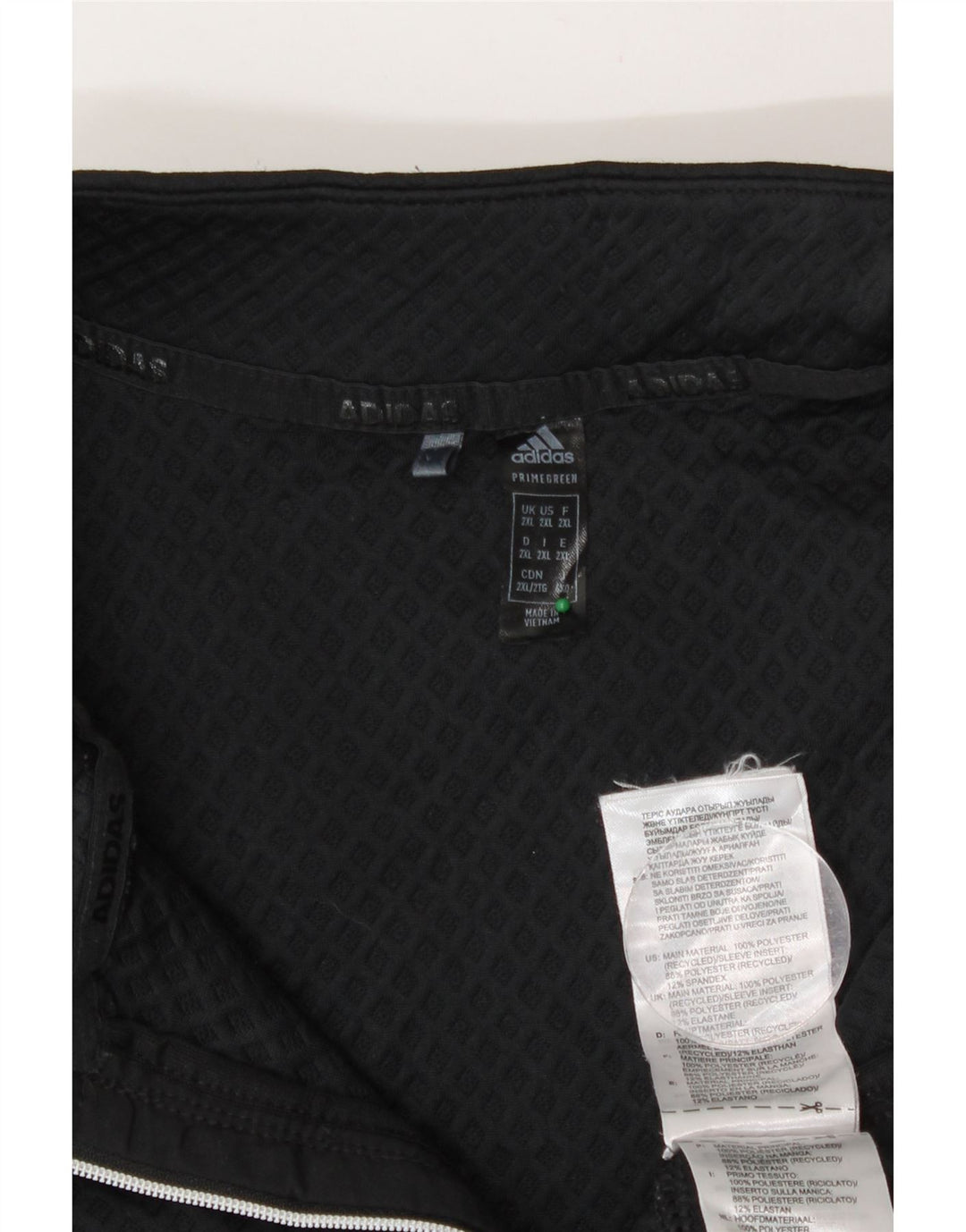 Adidas Sweat-shirt à col zippé pour homme 2XL Noir Polyester