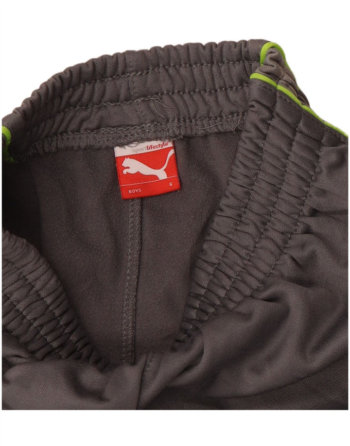 Puma Pantalon de Survêtement Garçon 5-6 Ans Gris Camouflage