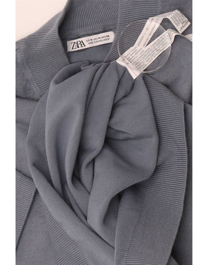 Zara Homme T-Shirt Top Bleu Moyen Viscose