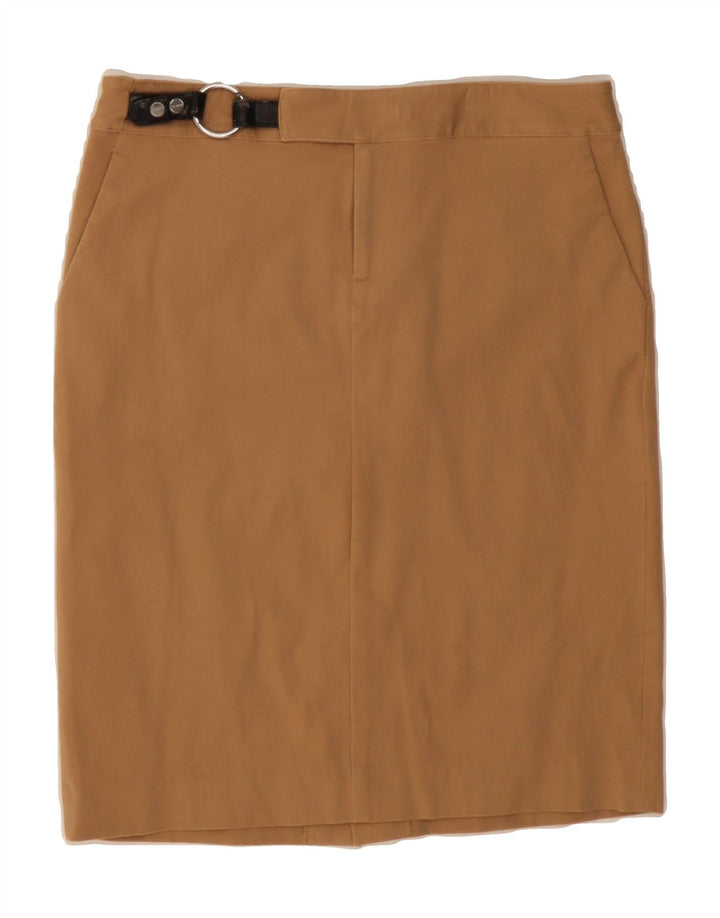 CHAPS Womens Straight Skirt US 6 Medium W30  Brown Cotton Vintage Chaps and Second-Hand Chaps from Messina Hembry 