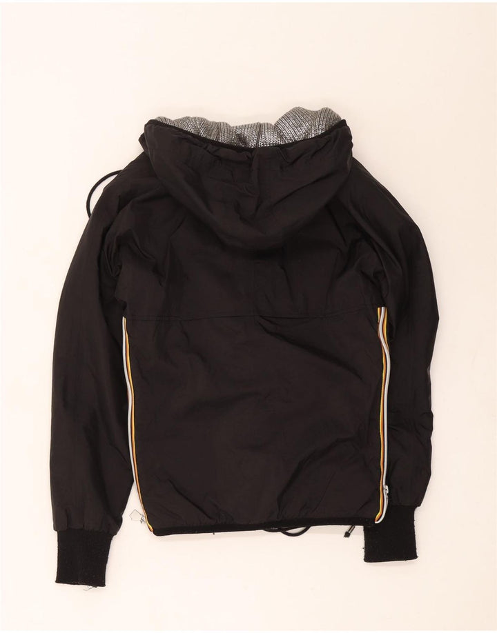 K-Way Manteau coupe-vent à capuche pour fille 8-9 ans Noir Polyester