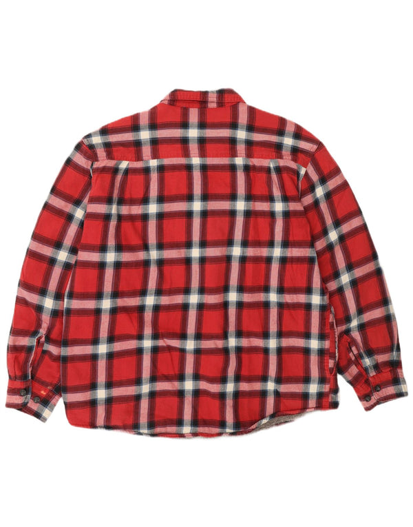 Wrangler Chemise en flanelle pour homme Lumberjack grand carreaux rouges