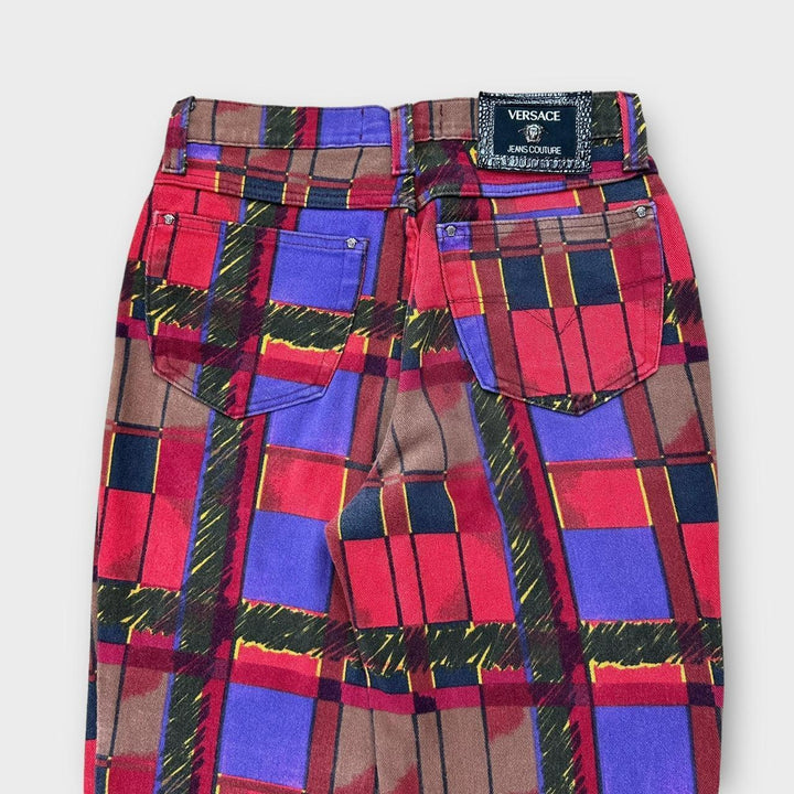 pantalon à motifs jeans Versace vintage - taille 27"