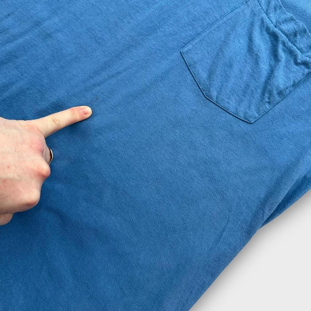 T-shirt à poche vierge à point unique - XL (taille comme un grand)