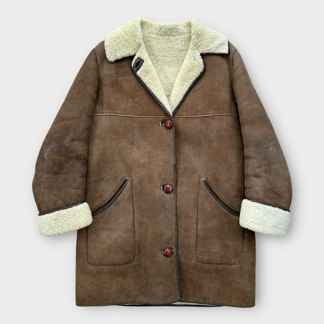 veste en peau de mouton vintage - moyenne
