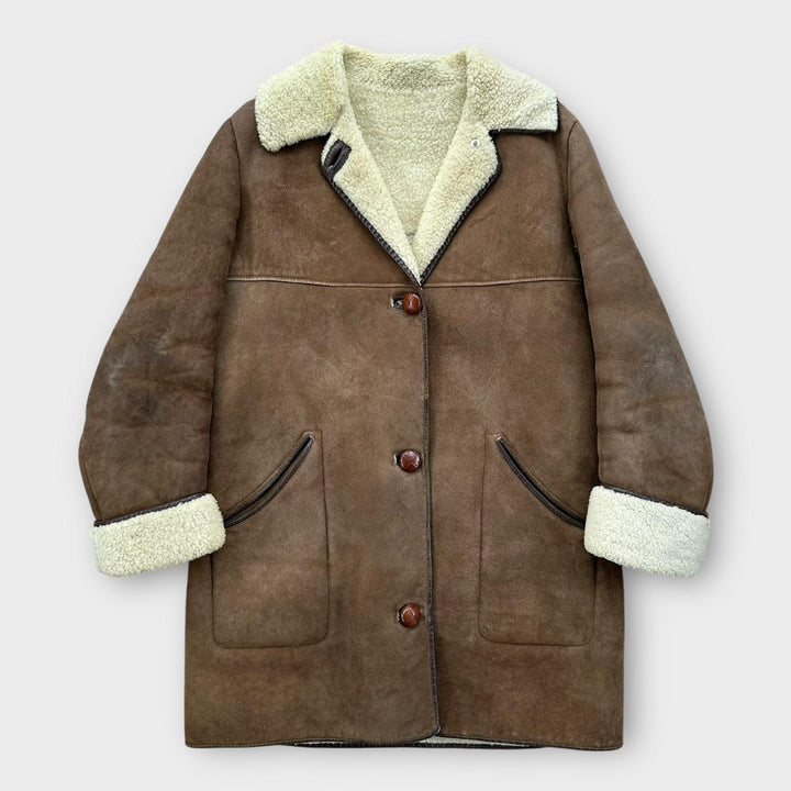 veste en peau de mouton vintage - moyenne