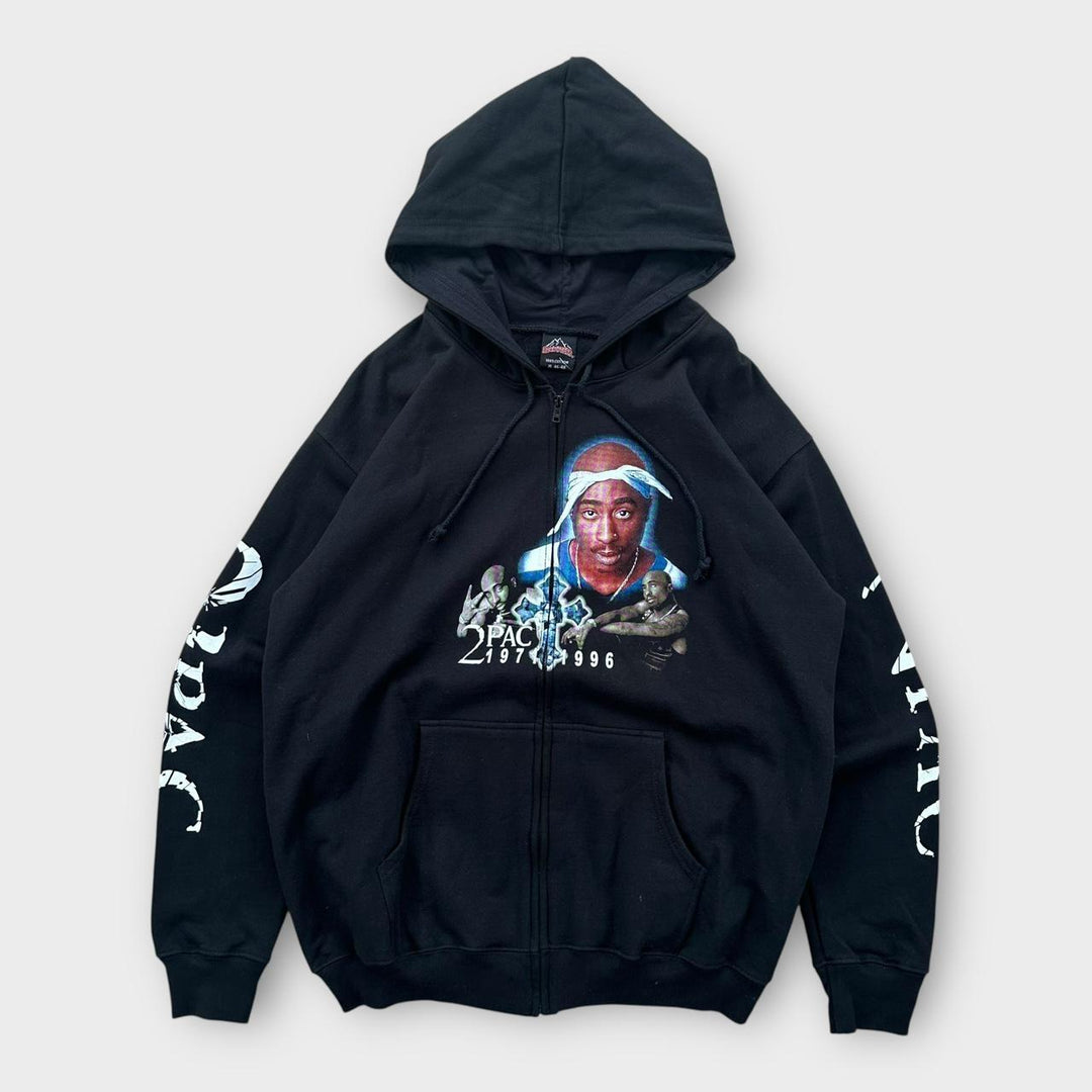 Sweat à capuche graphique Tupac vintage - XL