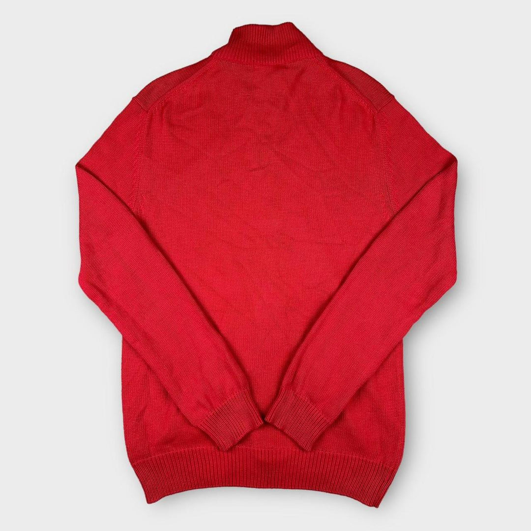 vintage Thomas Burberry zippé pull en tricot - XL