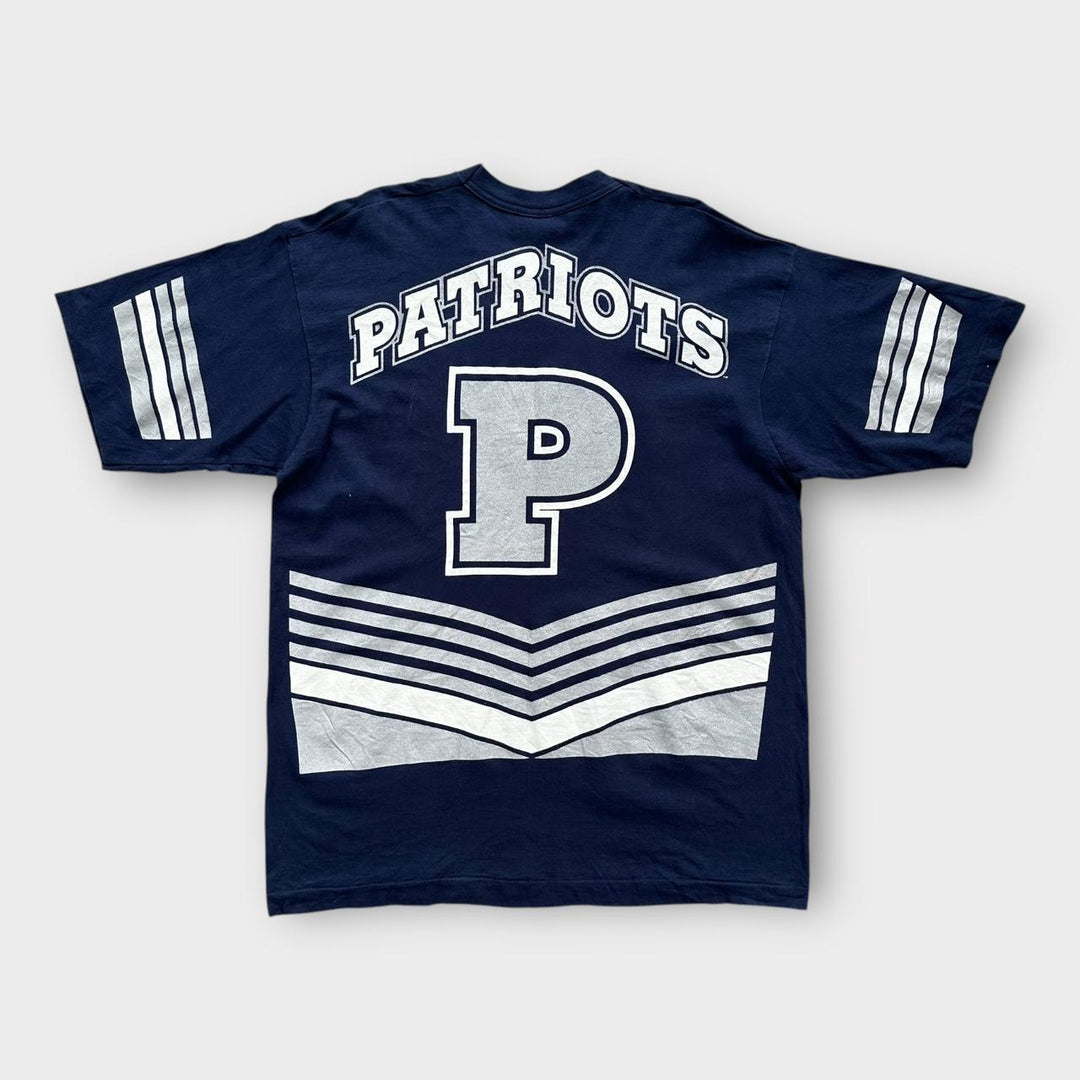 T-shirt à point unique des Patriots vintage - XL