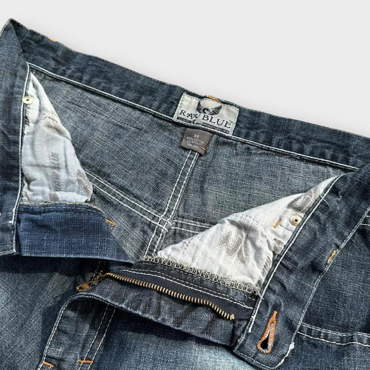 Jorts en denim bleu brut Y2K - taille 34