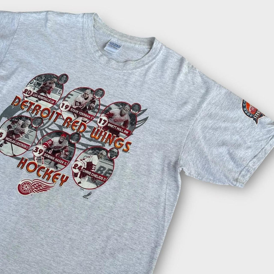 T-shirt vintage des ailes rouges de Détroit de la LNH - grand