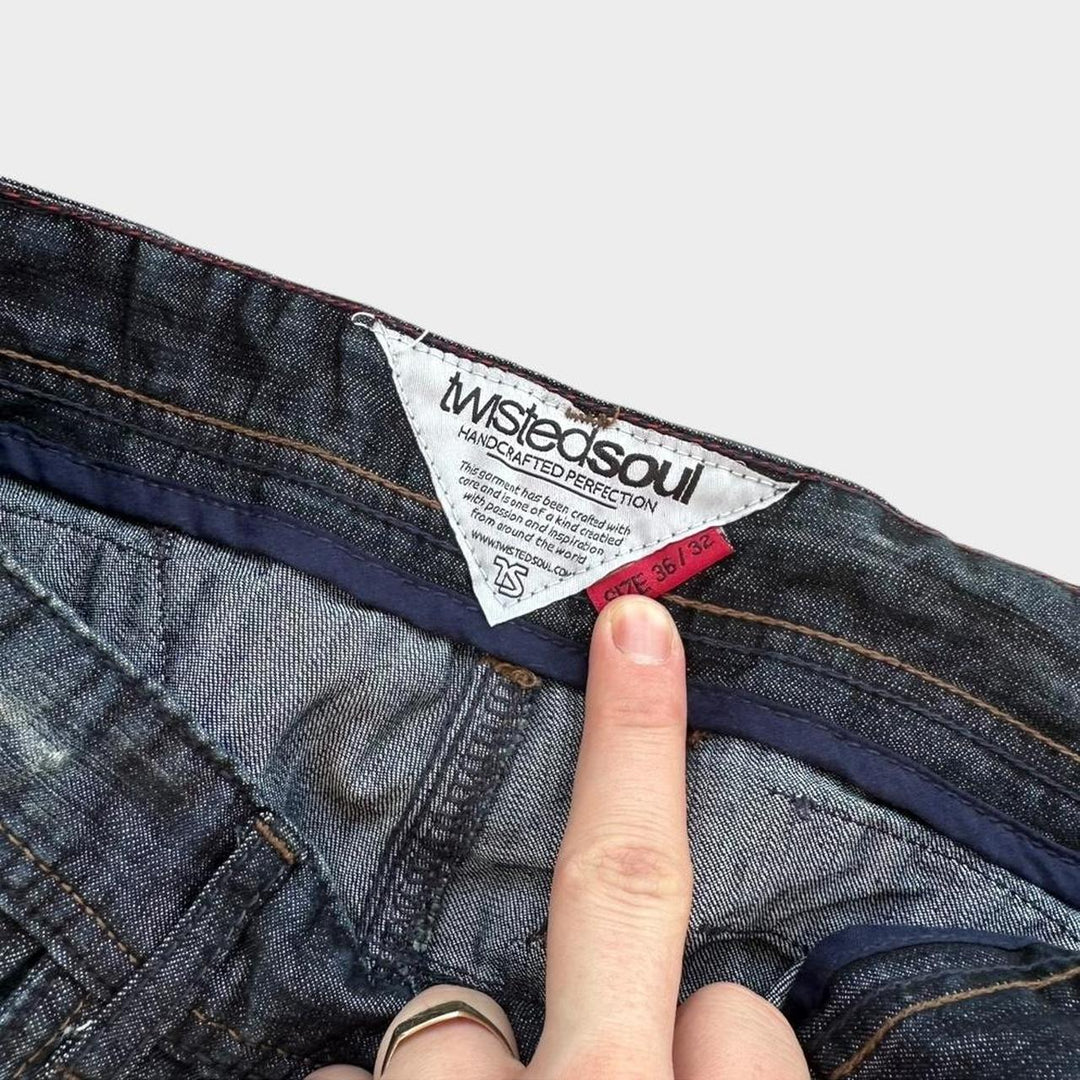 Jean en denim torsadé Y2K - 36x32