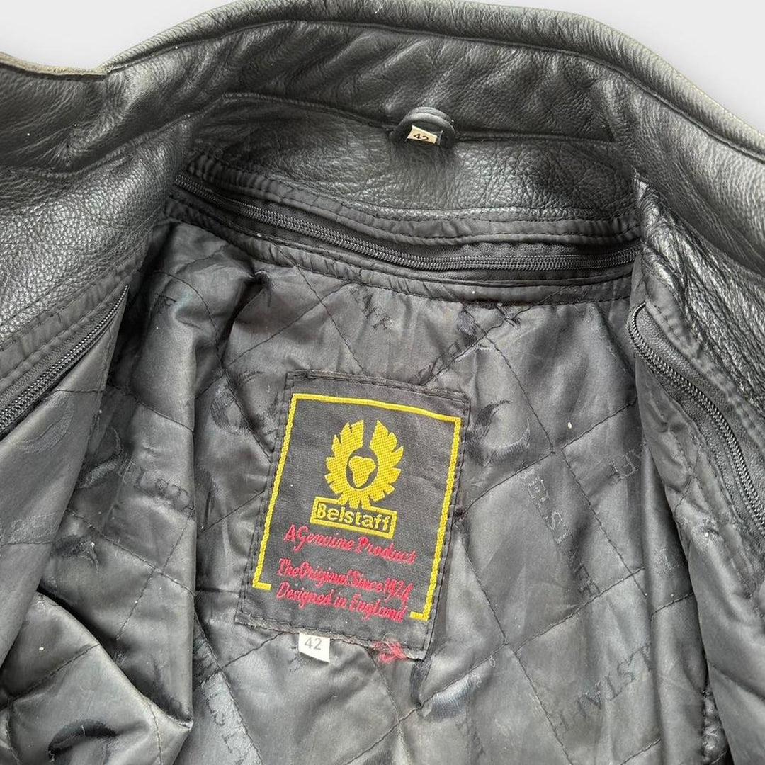 Veste de motard en cuir Belstaff - petite (vérifier les mesures)