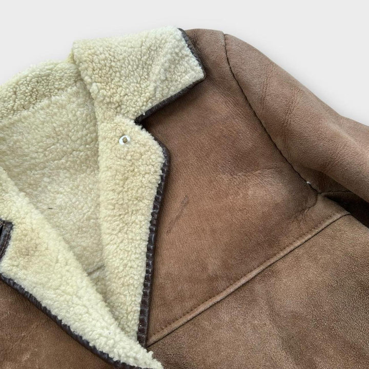 veste en peau de mouton vintage - moyenne