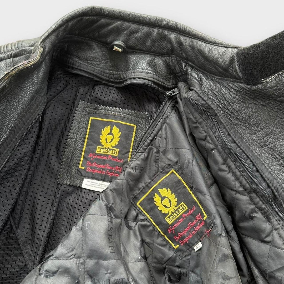Veste de motard en cuir Belstaff - petite (vérifier les mesures)