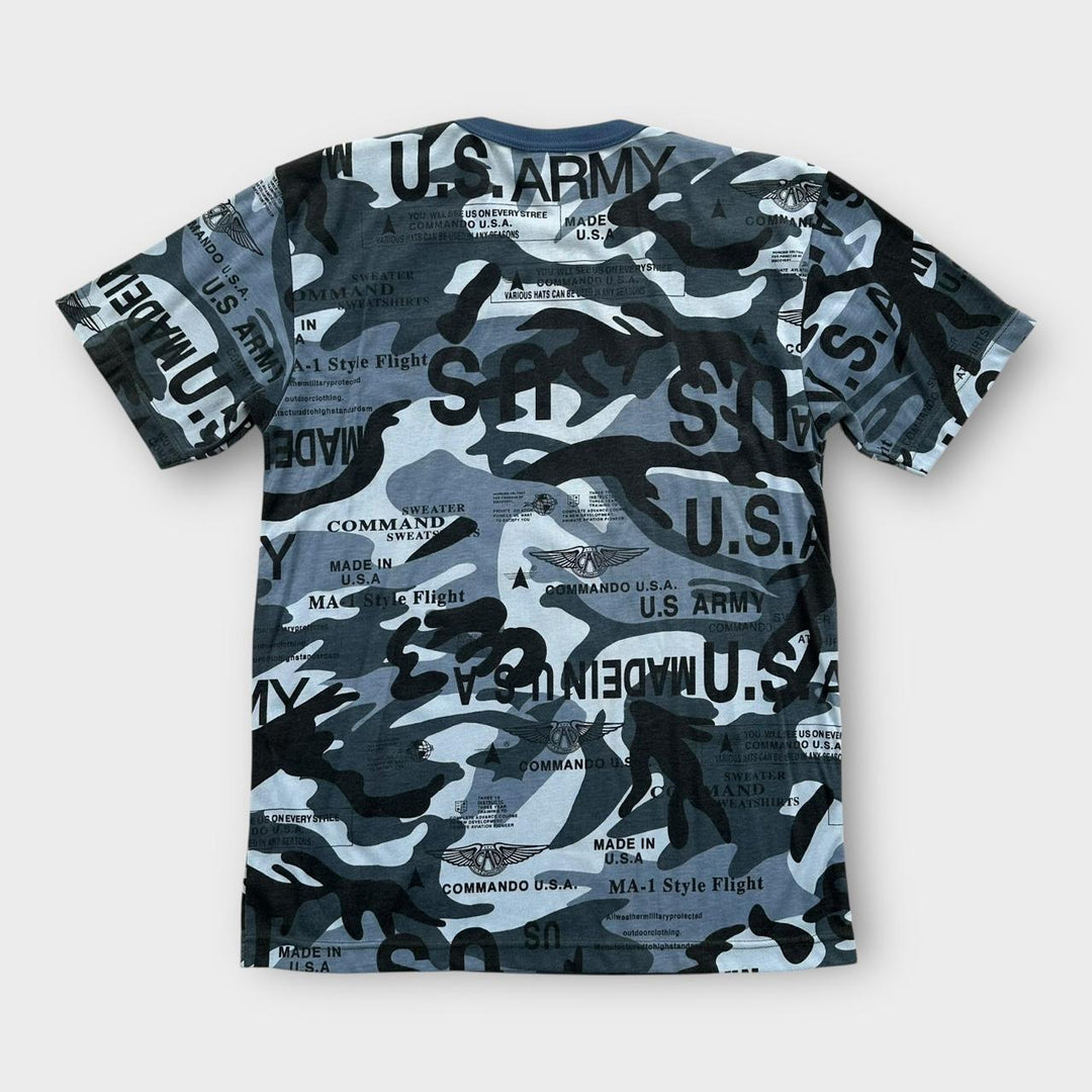 T-shirt graphique camouflage Y2K - XL