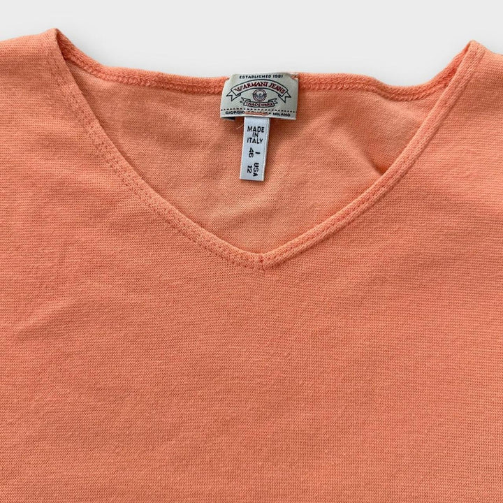 T-shirt en jeans Armani Y2K - UK16
