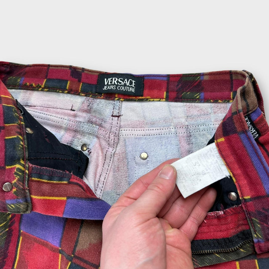 pantalon à motifs jeans Versace vintage - taille 27"