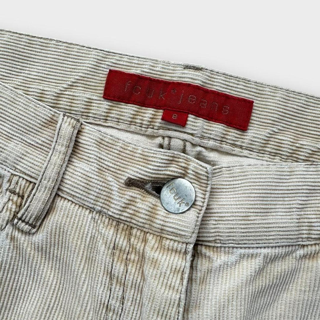 Pantalon évasé en velours côtelé FCUK - taille 8