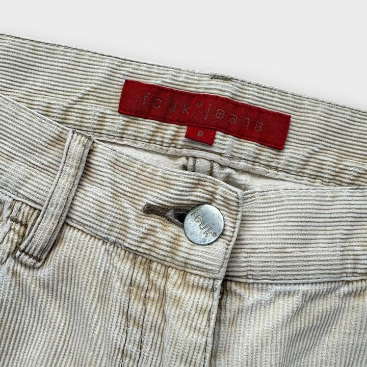 Pantalon évasé en velours côtelé FCUK - taille 8