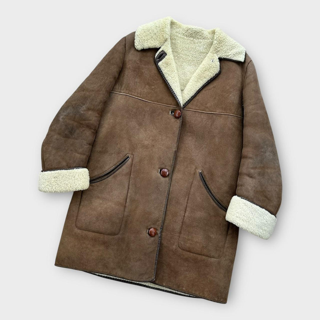 veste en peau de mouton vintage - moyenne