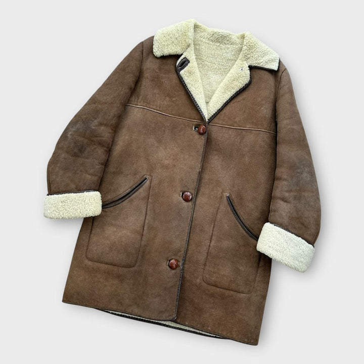 veste en peau de mouton vintage - moyenne