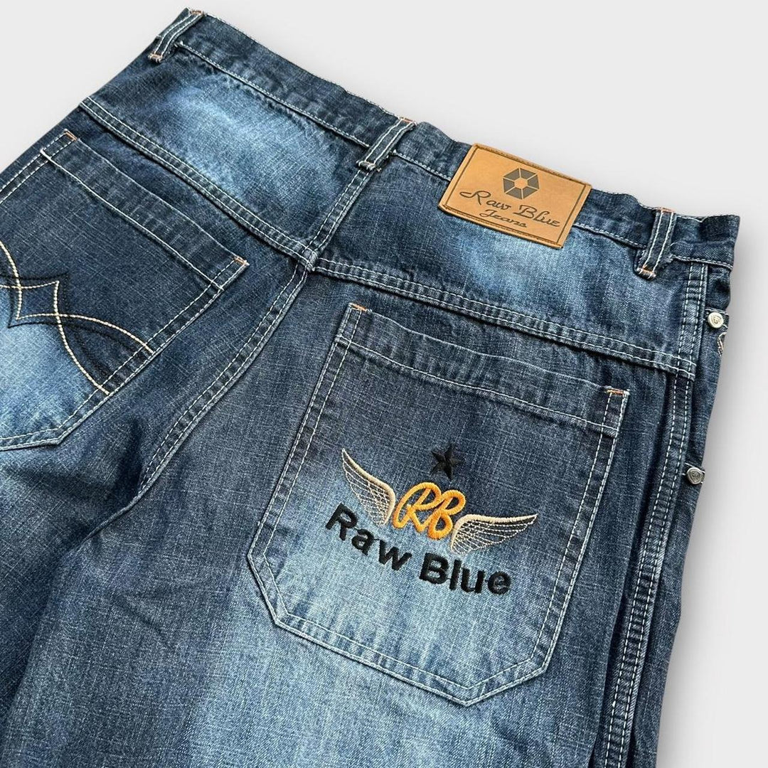 Jorts en denim bleu brut Y2K - taille 34