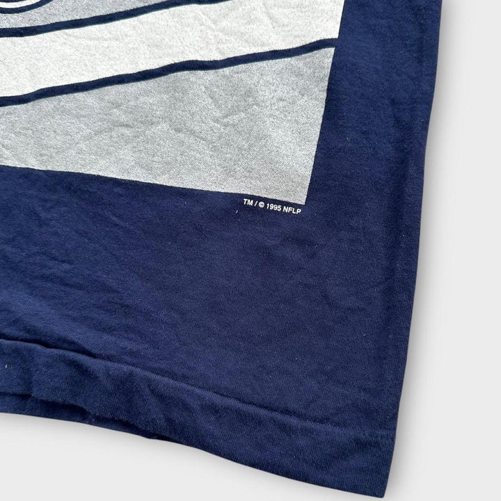 T-shirt à point unique des Patriots vintage - XL