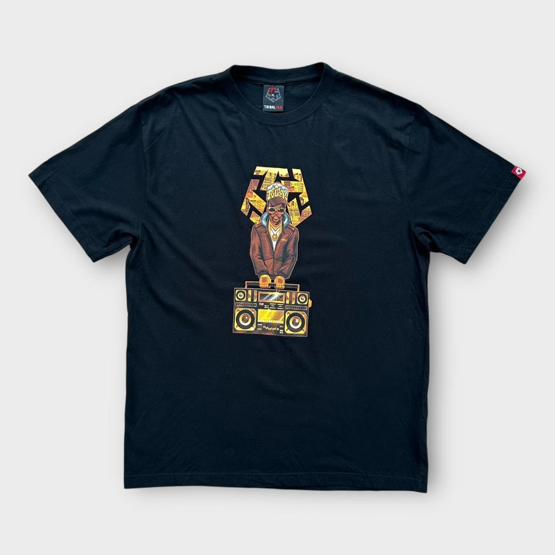 T-shirt graphique tribal hip-hop Y2K - XL