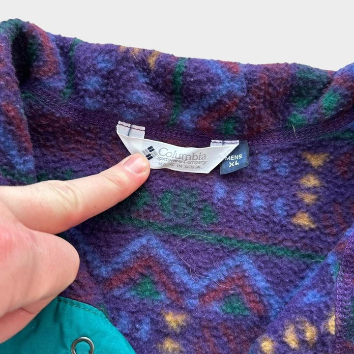 polaire à motif funky vintage Columbia - XL
