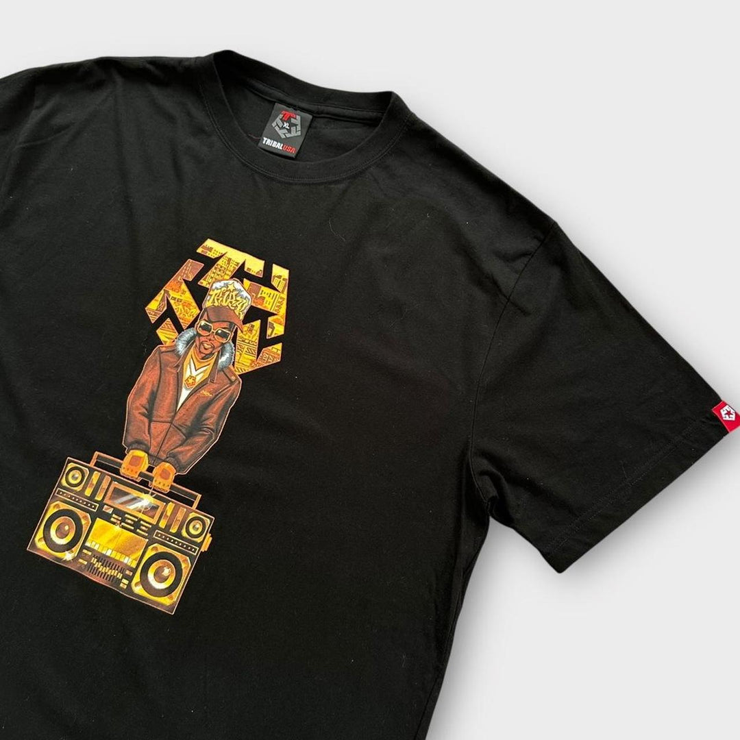T-shirt graphique tribal hip-hop Y2K - XL