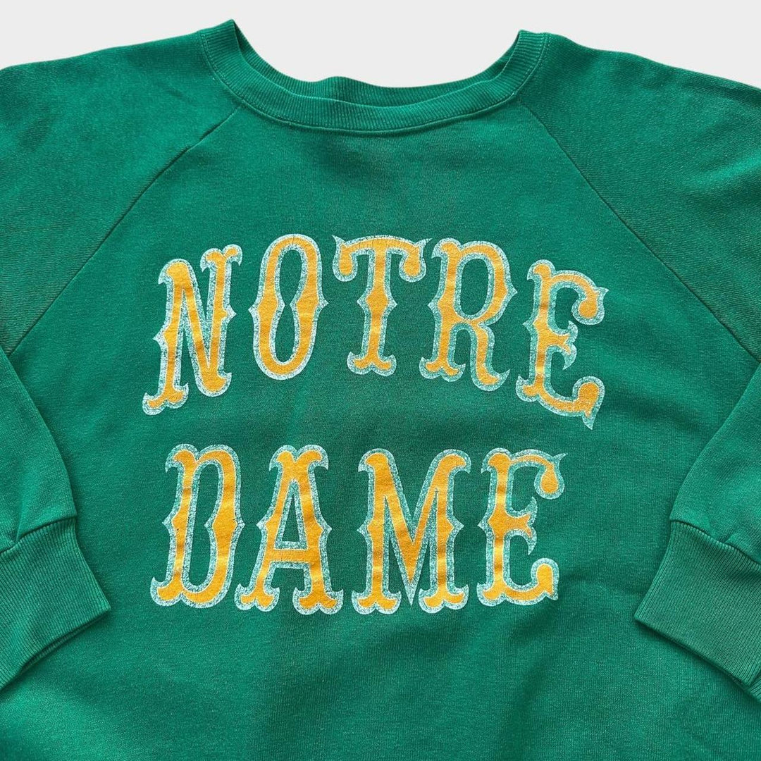 sweat-shirt Champion graphique Notre Dame vintage des années 80 - grand (s’adapte comme un médium)