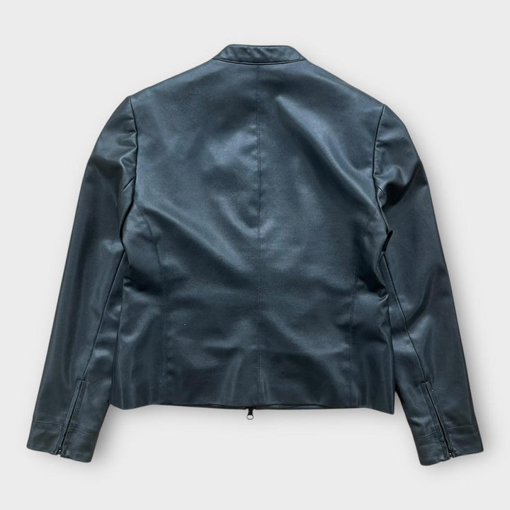 veste en cuir femme vintage Y2K - UK12