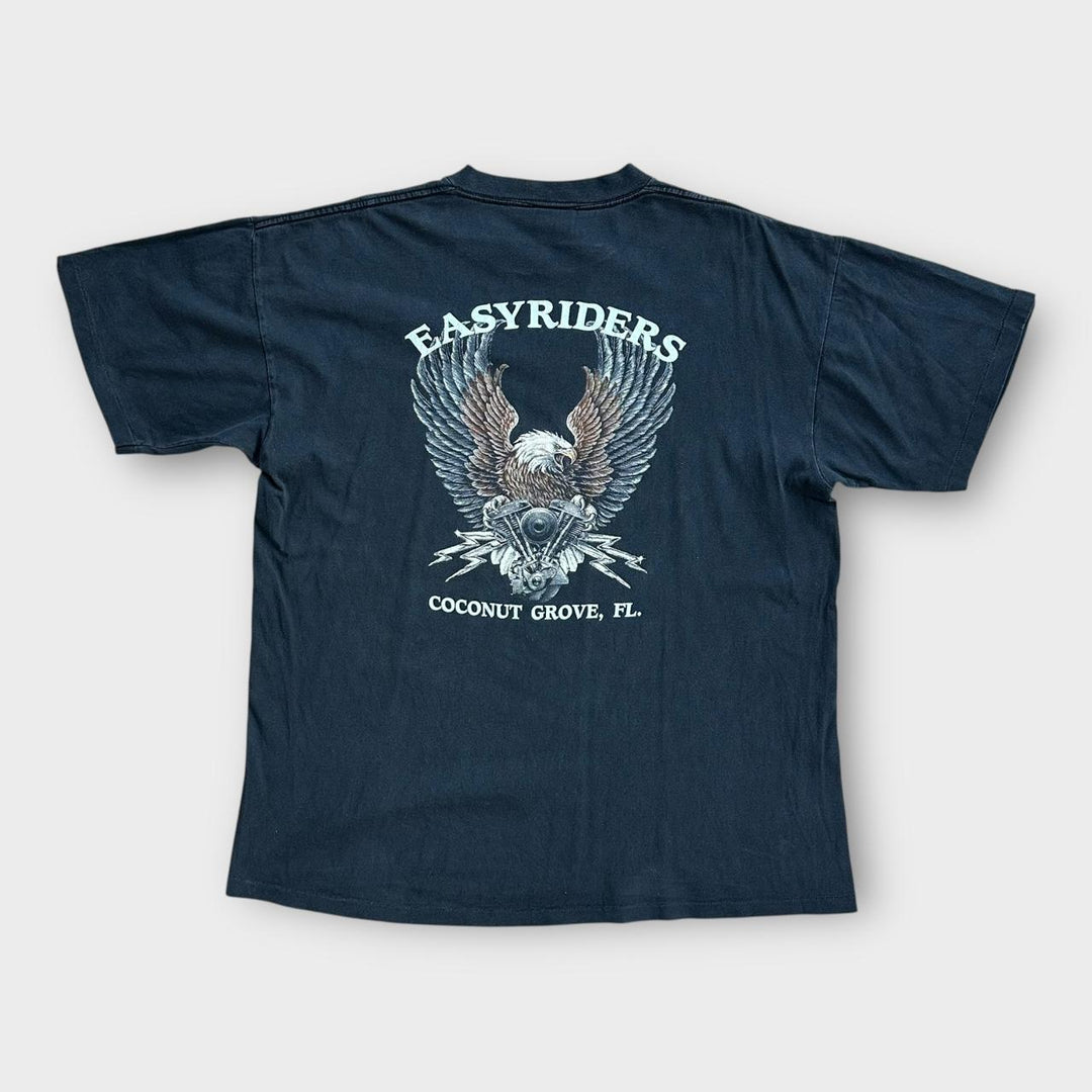 tee-shirt graphique biker à point unique vintage - XL