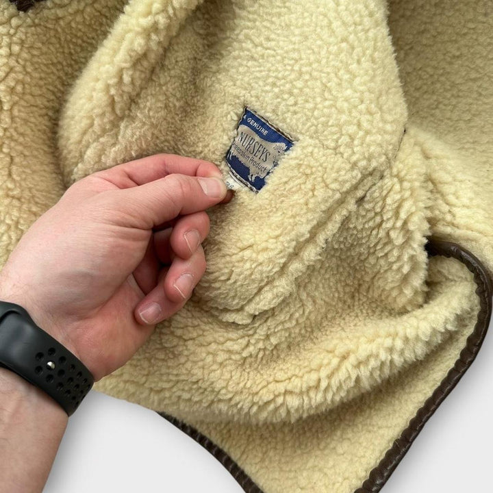 veste en peau de mouton vintage - moyenne